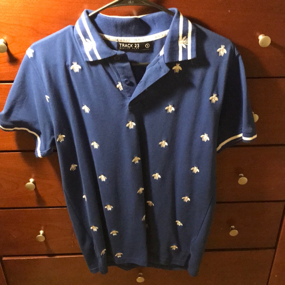 Blue And White Polo Shirt